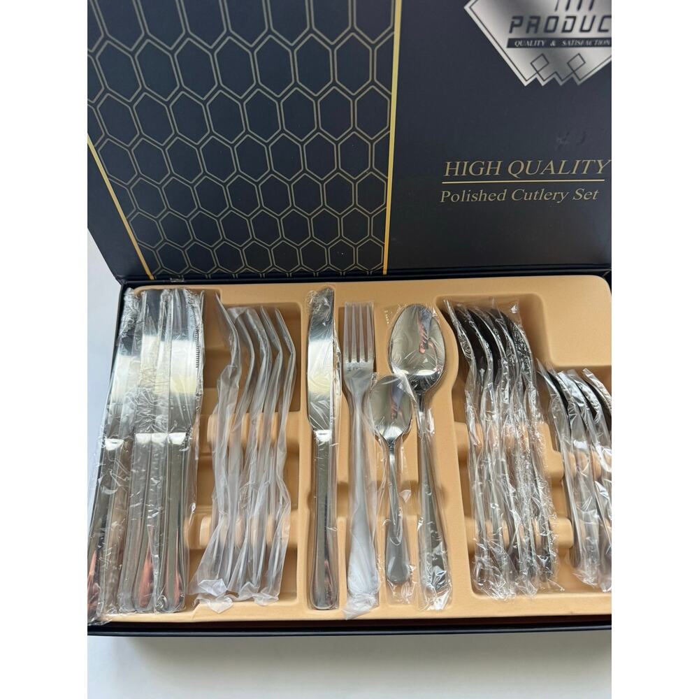 NWB 24 Piece Premium Stainless Steel Silverware Set